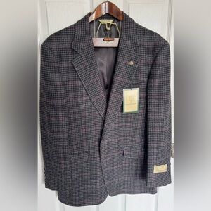 Evan Picone Brown and Black Plaid Sport Coat